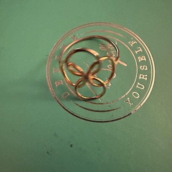 circles goldtone ring sz 7 - Picture 7 of 10